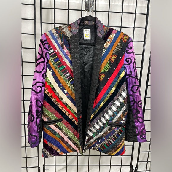 🚚 MOVING SALE Vintage Multi-Ribbon Jaquard Blazer Jacket by Chun Yuen - Picture 13 of 16